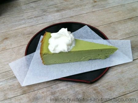 Green tea cheesecake at Japanese Tea Garden in SF Green tea cheesecake at Japanese Tea Garden in SF