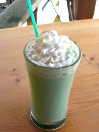 Grren tea latte served at the Japanese Tea Garden Grren tea latte served at the Japanese Tea Garden