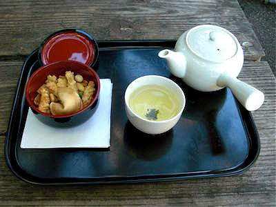 Snacks and tea in the Tea House
