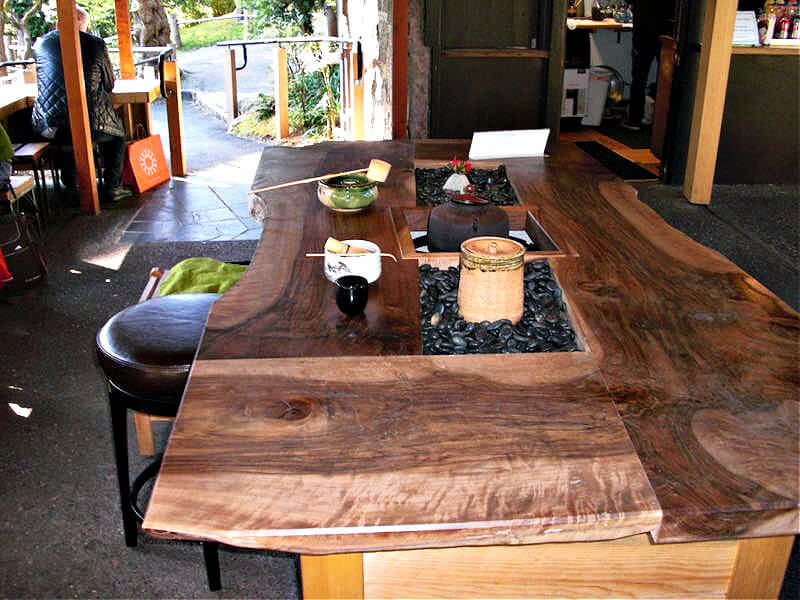 Large table for ceremonies at the Japanese Tea Garden SF