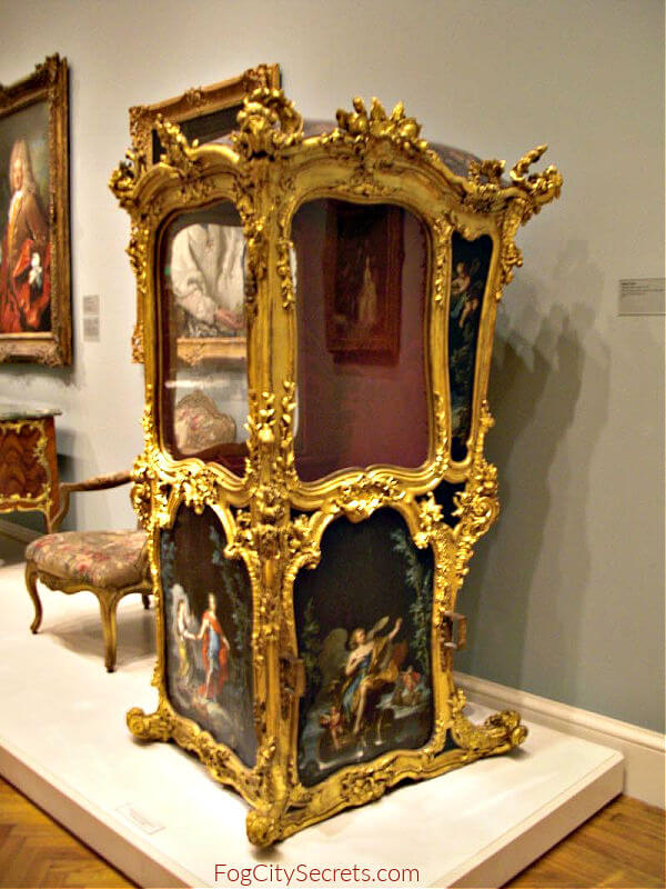  Marie Antoinette's litter, Legion of Honor Museum