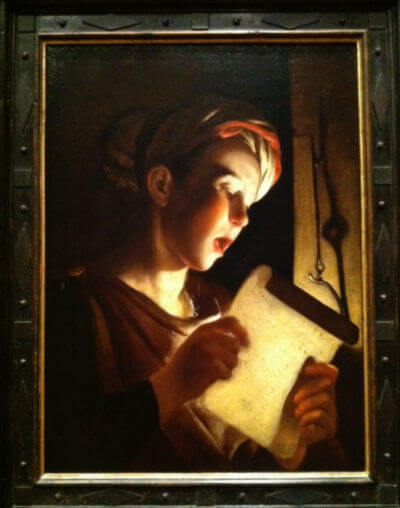 The Candlelight Master, French painting from 1620, in the Ledion of Honor Museum