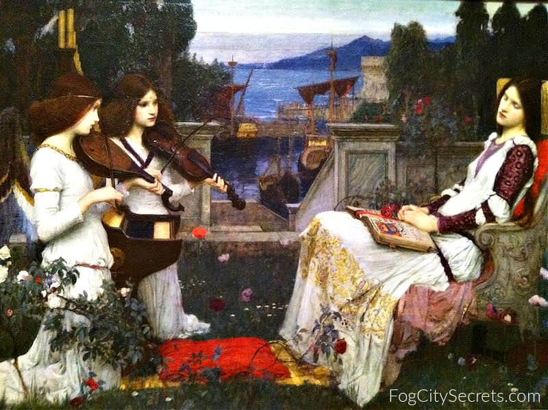 Painting of St. Cecilia, by Waterhouse, at the Legion of Honor Museum in SF