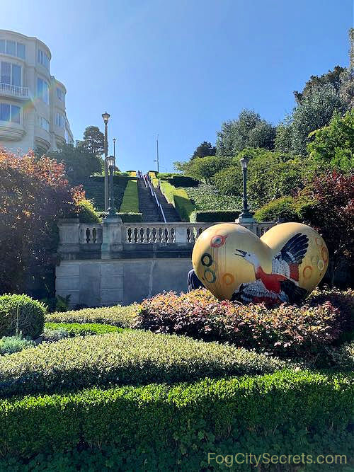 San Francisco heart on the Lyon Street steps San Francisco heart on the Lyon Street steps