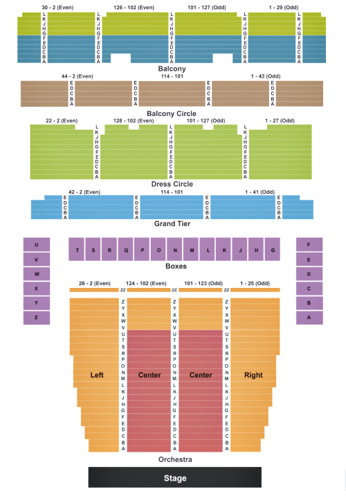 San Francisco Opera Seating Chart