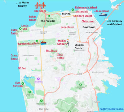 Small SF attractions map