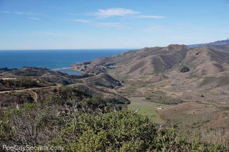 View of Rodeo Beach from Hawk Hill, Marin Headlands View of Rodeo Beach from Hawk Hill, Marin Headlands