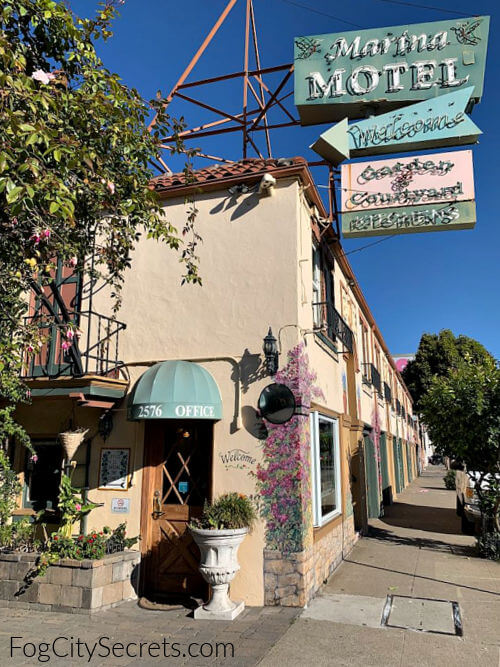 Entrance to Marina Motel San Francisco