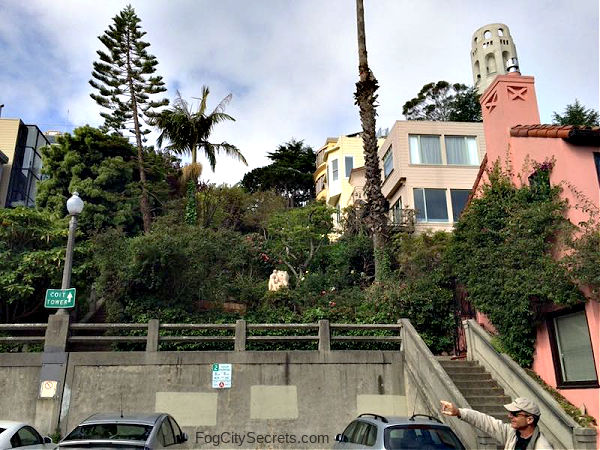 Midpoint of Filbert Steps, Montgomery Street