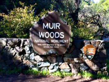 Muir Woods entrance sign