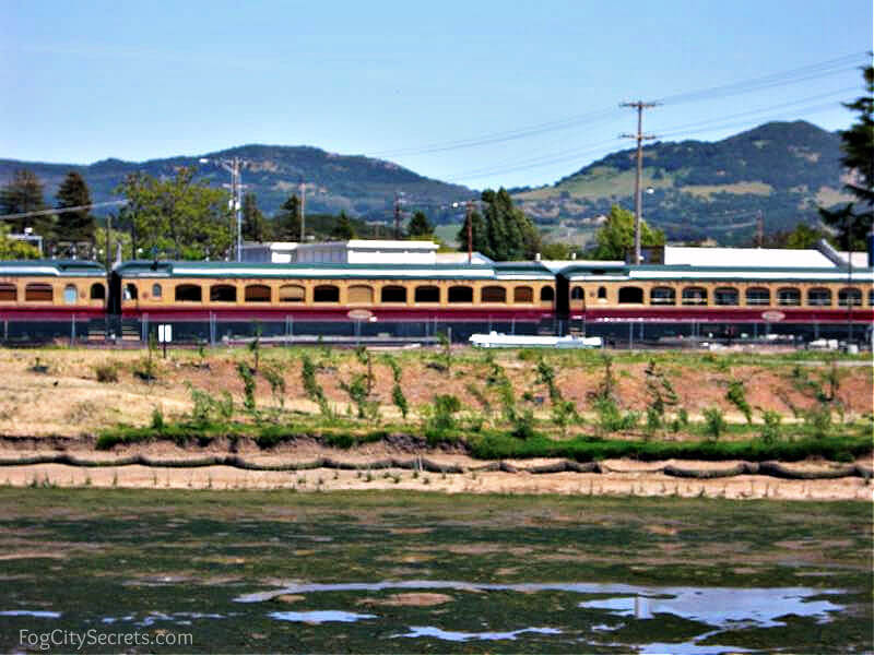 The Napa Wine Train coming into Napa