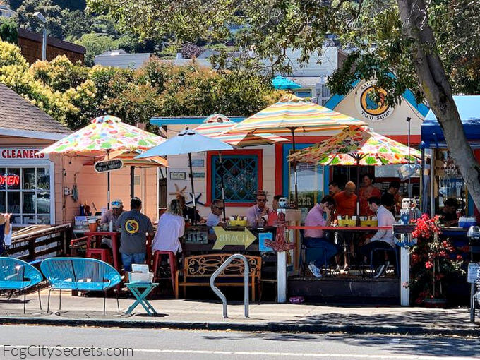 Outdoor cafe Sausalito California