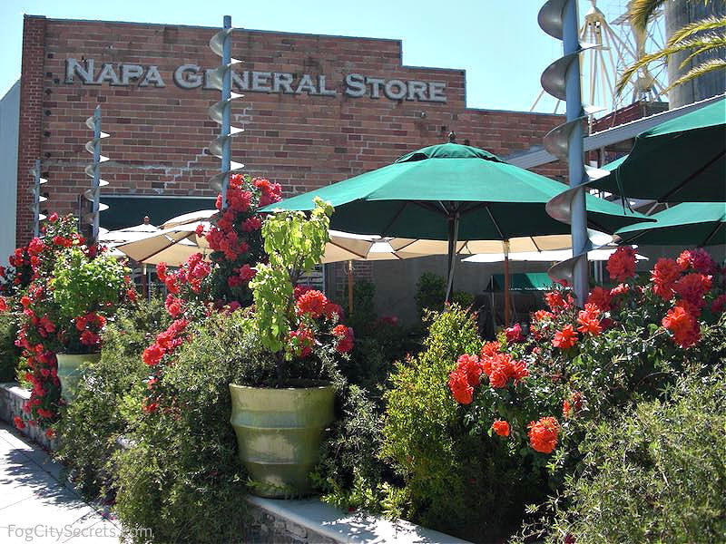 Outdoor dining patio in Napa