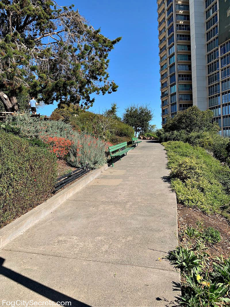 Ina Coolbrith Park benches