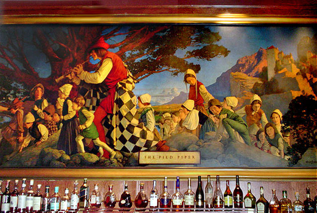 Pied Piper Mural, Maxfield Parrish, Palace Hotel SF Pied Piper Mural, Maxfield Parrish, Palace Hotel SF