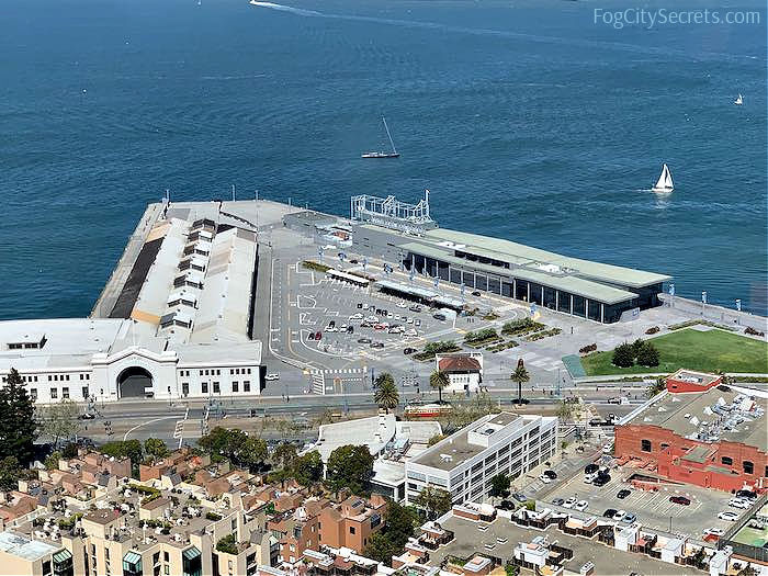 View of Pier 27 SF Embarcadero from Coit Tower