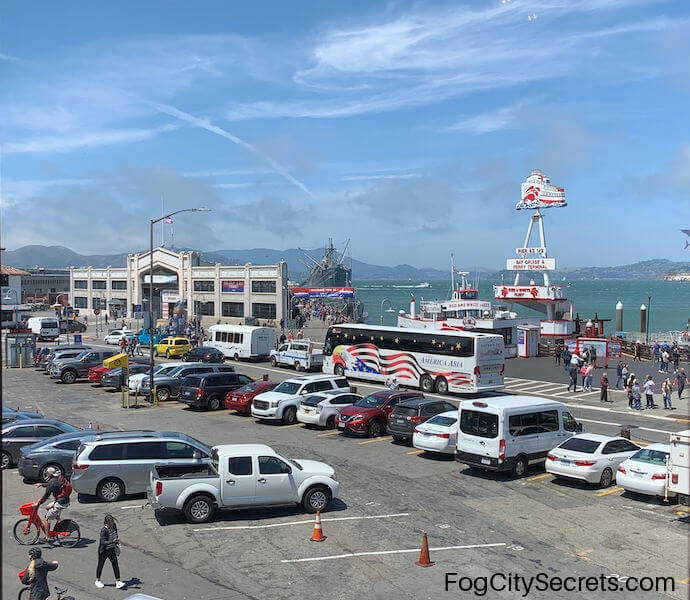 Parking lot near Pier 41 at Fisherman's Wharf SF