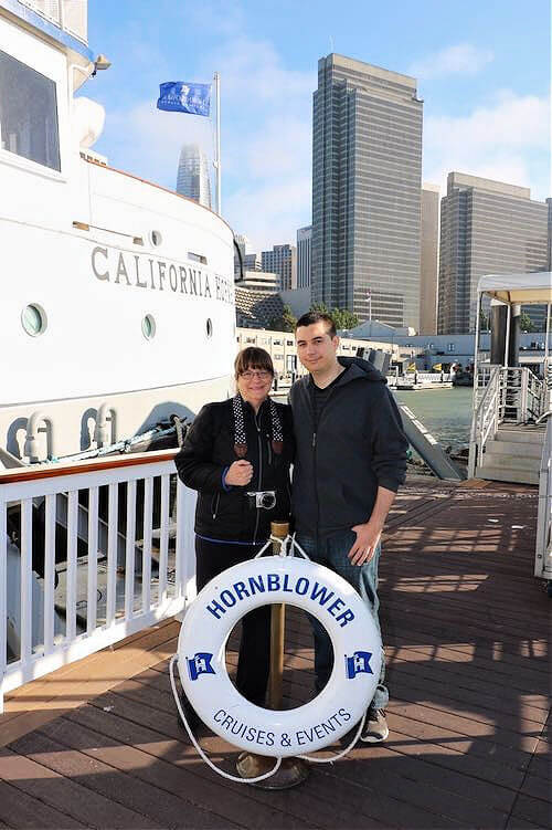 Posing before SF dinner cruise