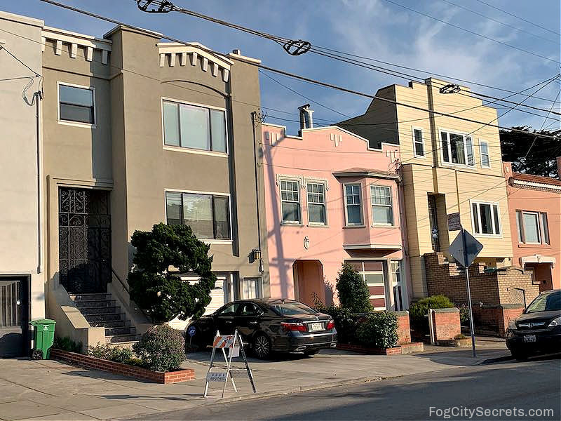 Row of houses in Richmond District San Francisco
