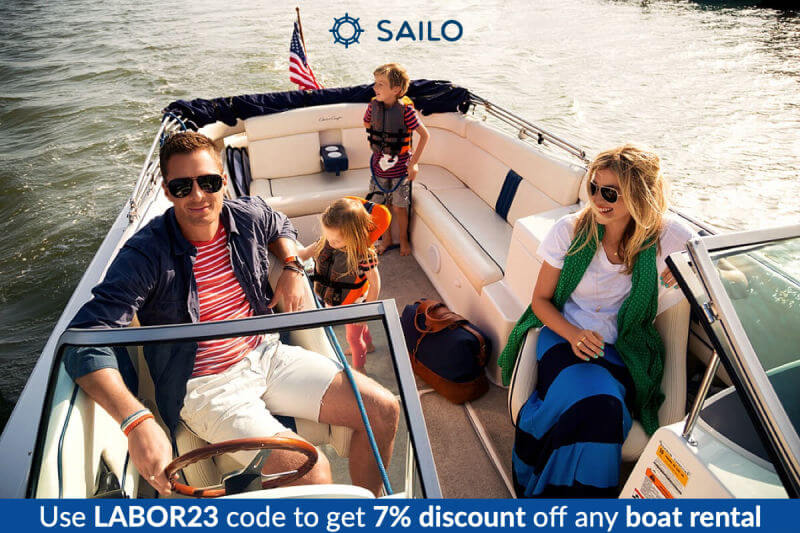 Family on boat outing