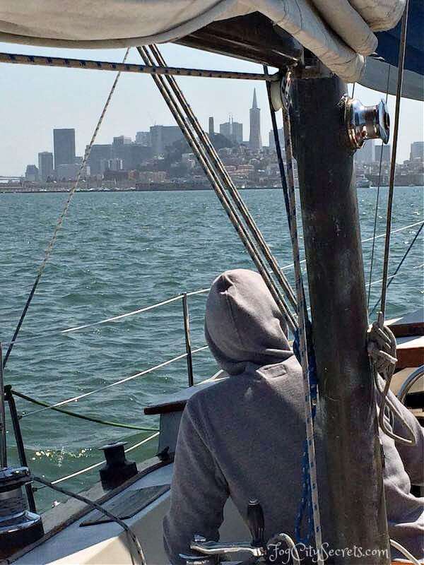 SF city view from the Privateer sailboat cruise