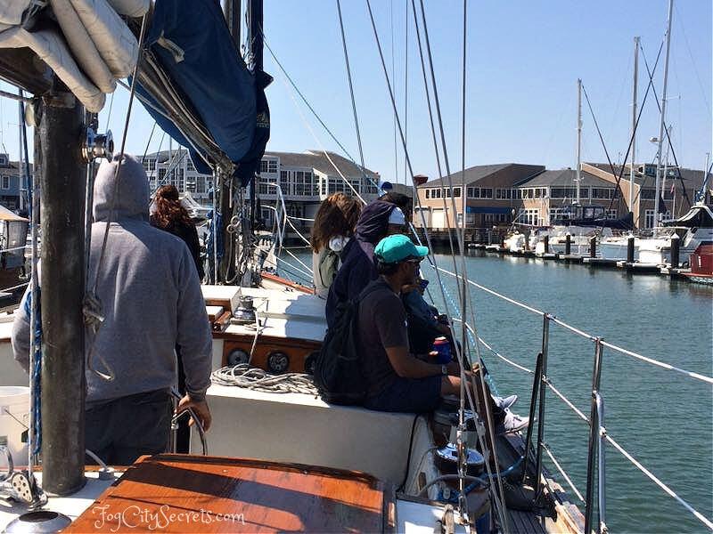 Returning to Pier 39 after a sailboat cruise
