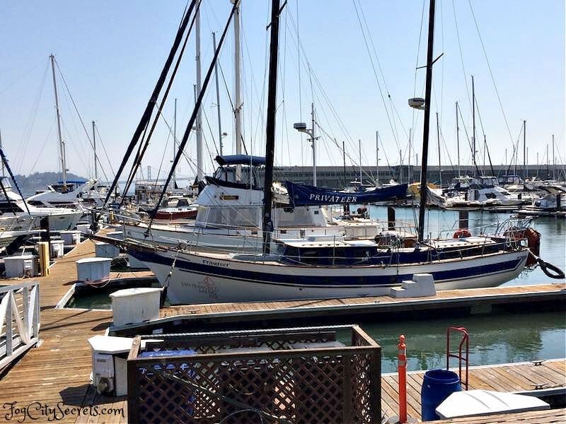 The Privateer sailboat at the dock at Pier 39 San Francisco