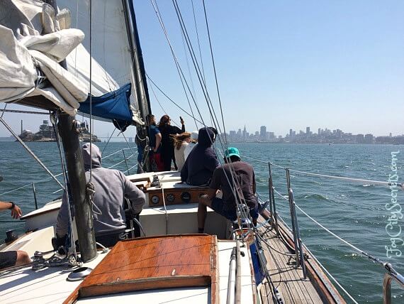 Sailboat cruise on San Francisco Bay