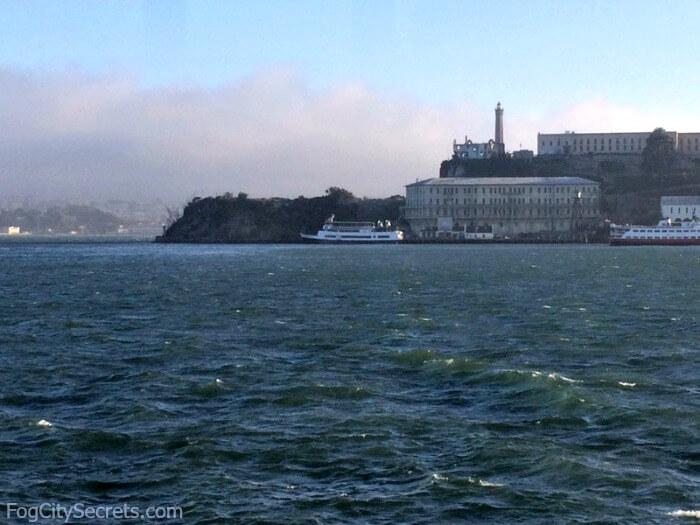 View of Alcatraz on San Francisco dinner cruise View of Alcatraz on San Francisco dinner cruise