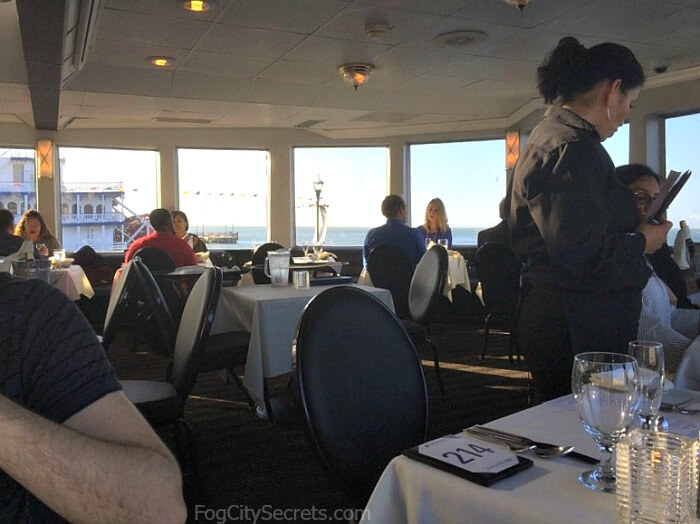 Dining room on San Francisco dinner cruise