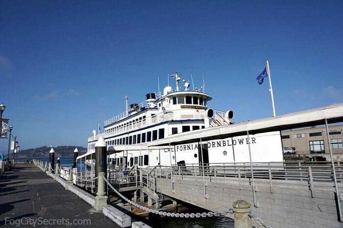 California Hornblower yacht, at Pier 3 in San Francisco