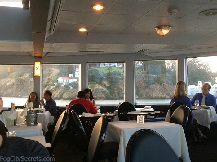 Sailing by Yerba Buena Island on SF dinner cruise.