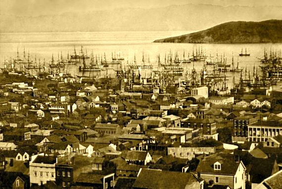 San Francisco harbor in 1851, Yerba Buena Cove San Francisco harbor in 1851, Yerba Buena Cove