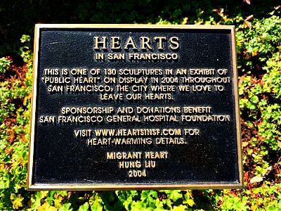 Lyon Street plaque for SF Heart Lyon Street plaque for SF Heart