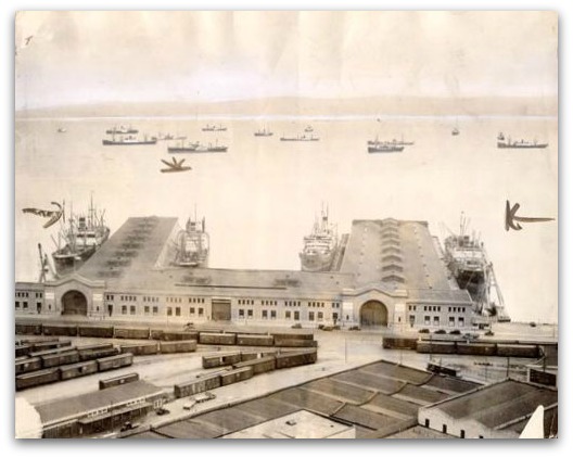 Aerial view of Piers 29 and 31 San Francisco, 1934