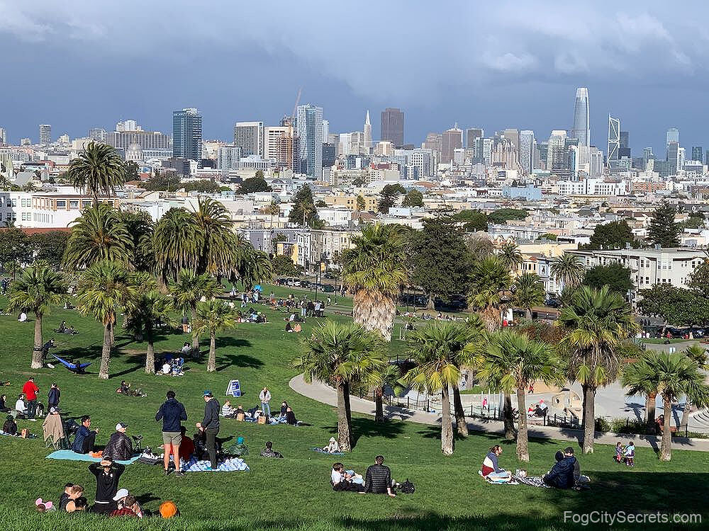 View of San Francisco from Dolores Park