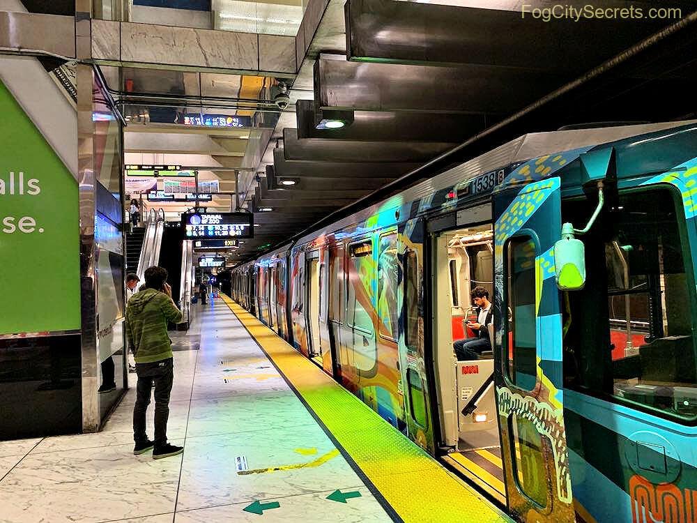 San Francisco muni Metro subway under Market Street