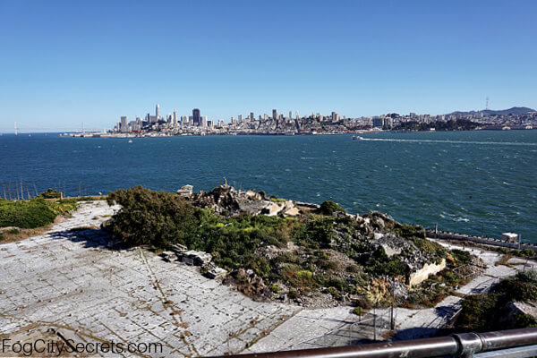 View of San Francisco skyline from end of Alcatraz