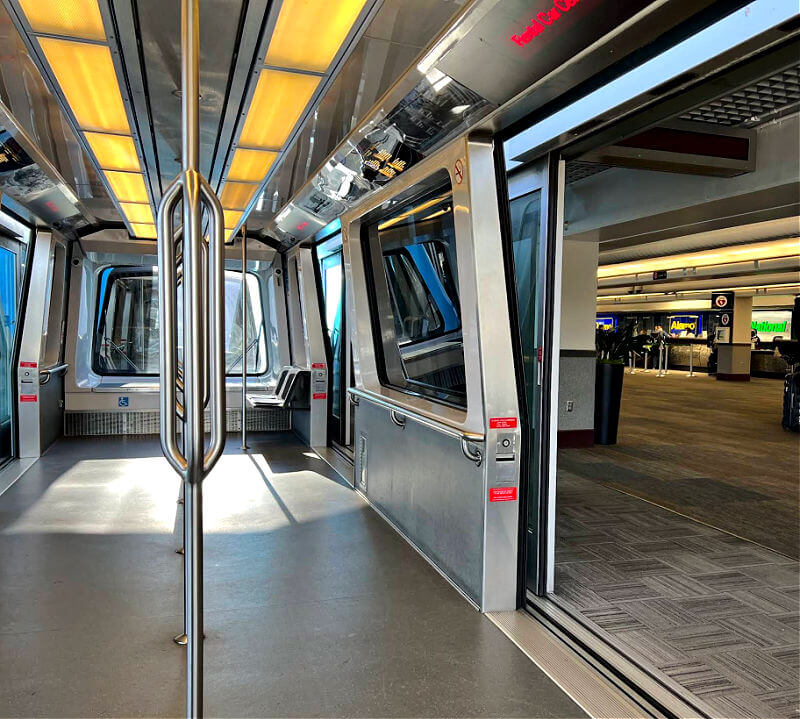 SFO Air Train at Rental Car Center stop