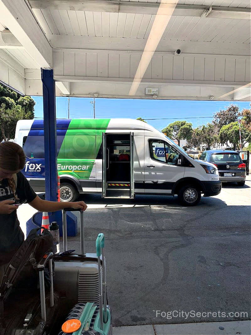 SFO shuttle to Fox and Europcar office