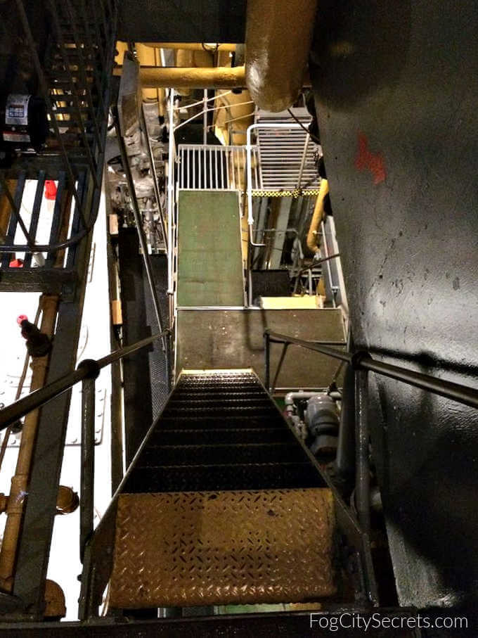 SS Jeremiah O'Brien stairs in the hold
