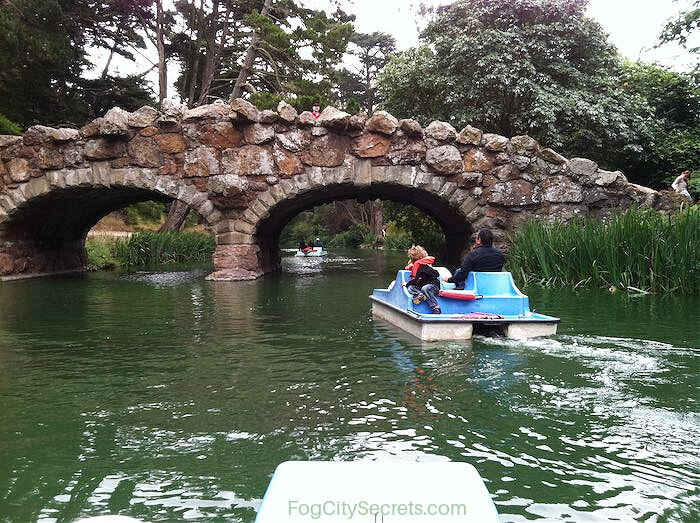 Stow Lake paddle boats in Golden Gate Park Stow Lake paddle boats in Golden Gate Park