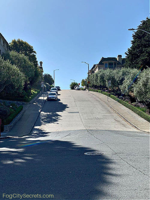 Parking spaces on Lyon Street above the steps Parking spaces on Lyon Street above the steps