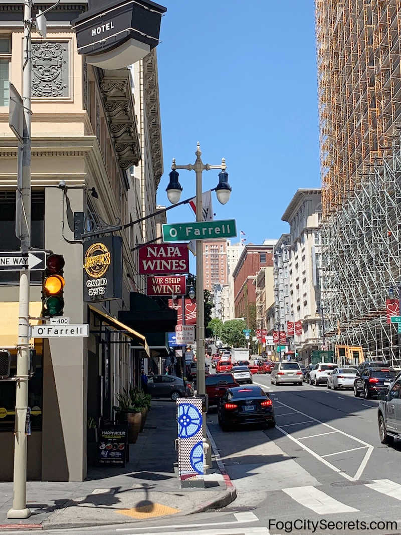 O'Farrell Street in the San Francisco Tenderloin O'Farrell Street in the San Francisco Tenderloin
