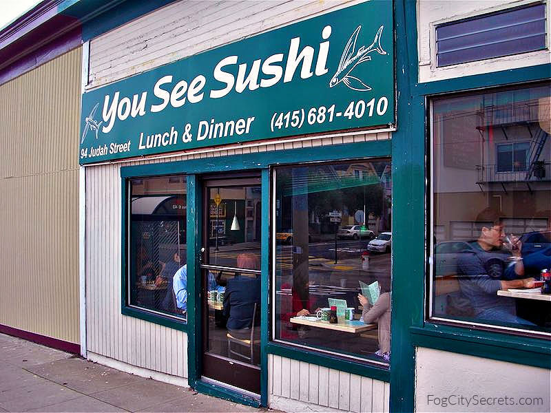 Ypu See Sushi restaurant entrance in SF