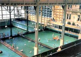 Vintage photo of Sutro Baths swimming pool