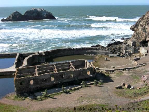 Ruined building and grounds at Sutro Baths