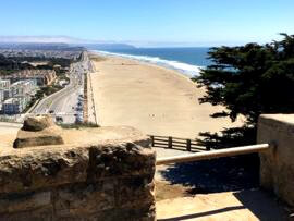 View of Ocean Beach from Sutro Heights Park, San Francisco