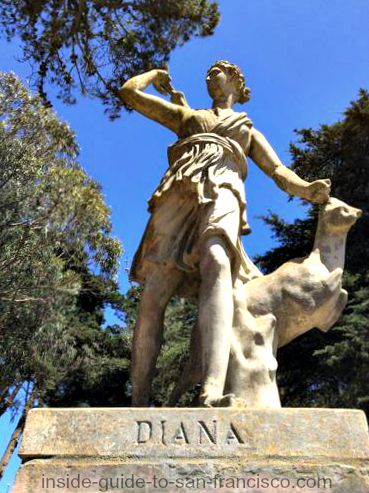 Dian statue on Sutro's estate Dian statue on Sutro's estate