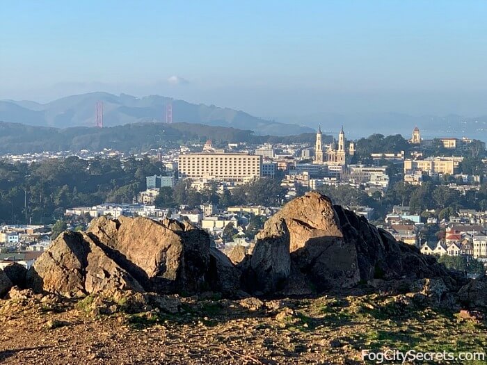 View of Golden Gate Bridge from Tank Hill
